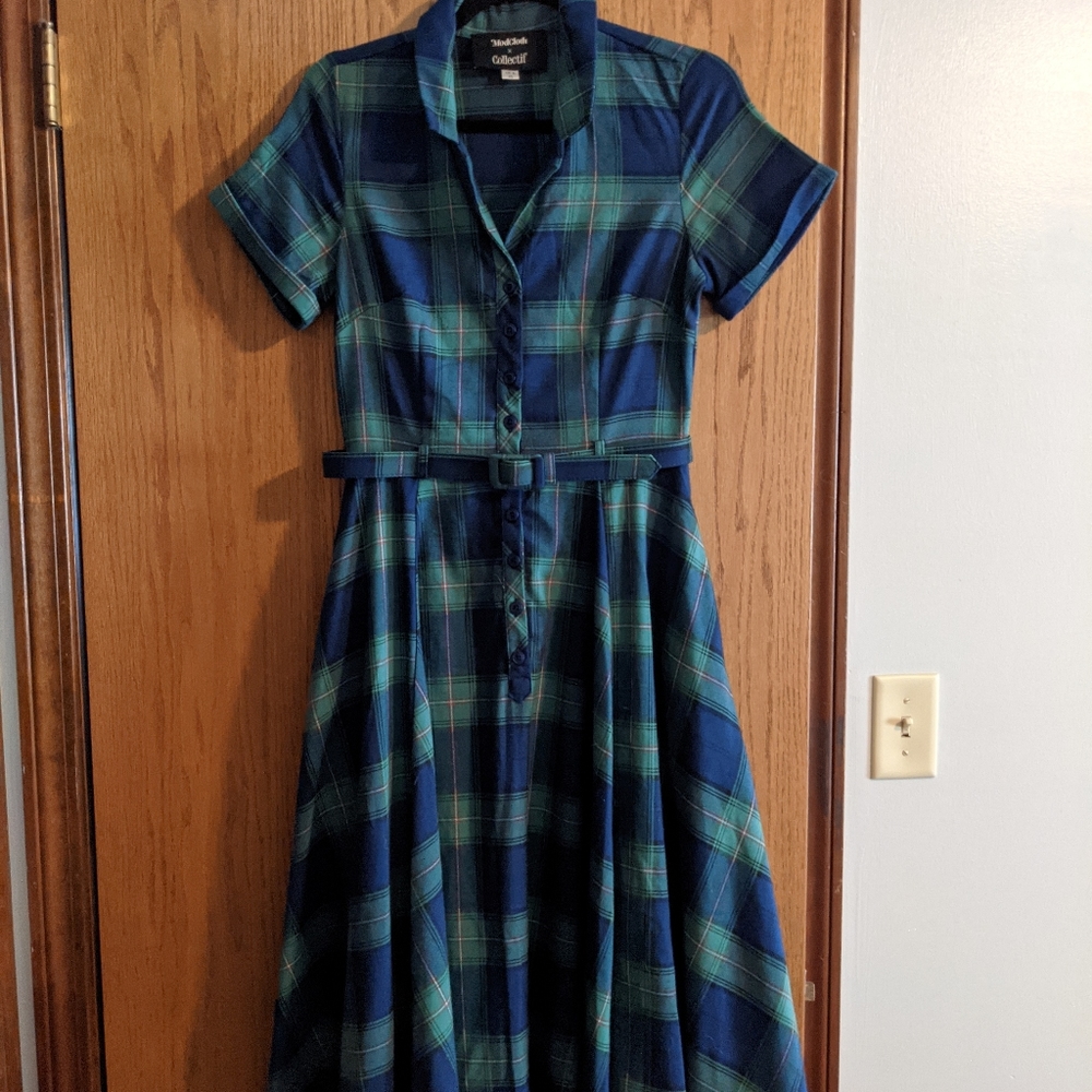 Modcloth x Collectif plaid dress
